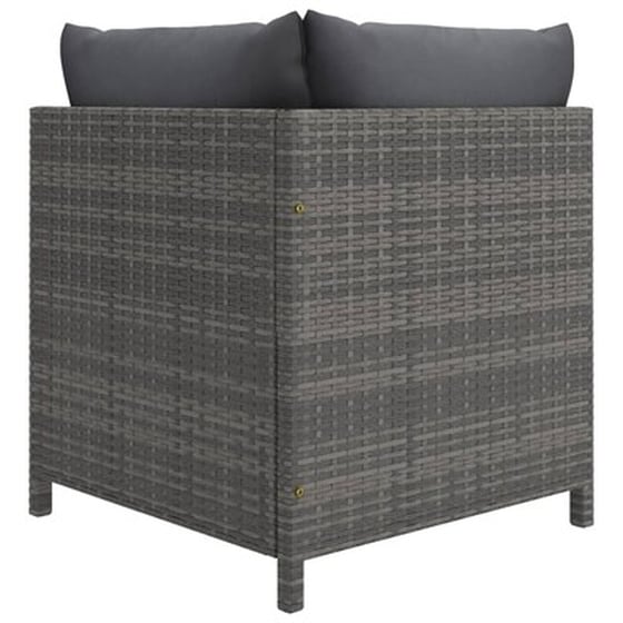 Vidaxl Σαλόνι Κήπου 7 Τεμαχίων Γκρι Από Συνθετικό Ρατάν Με Μαξιλάρια image 5