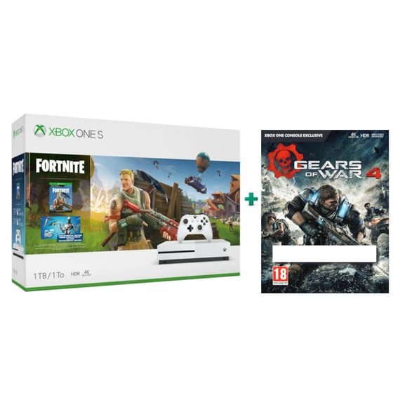 Microsoft Xbox One S White - 1TB Fortnite Bundle & Gears of War 4 image 0