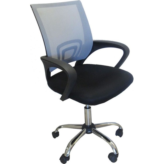 Καρέκλα Γραφείου ArteLibre Αλκυόνη από Ύφασμα Mesh - Μαύρη/Γκρι image 0