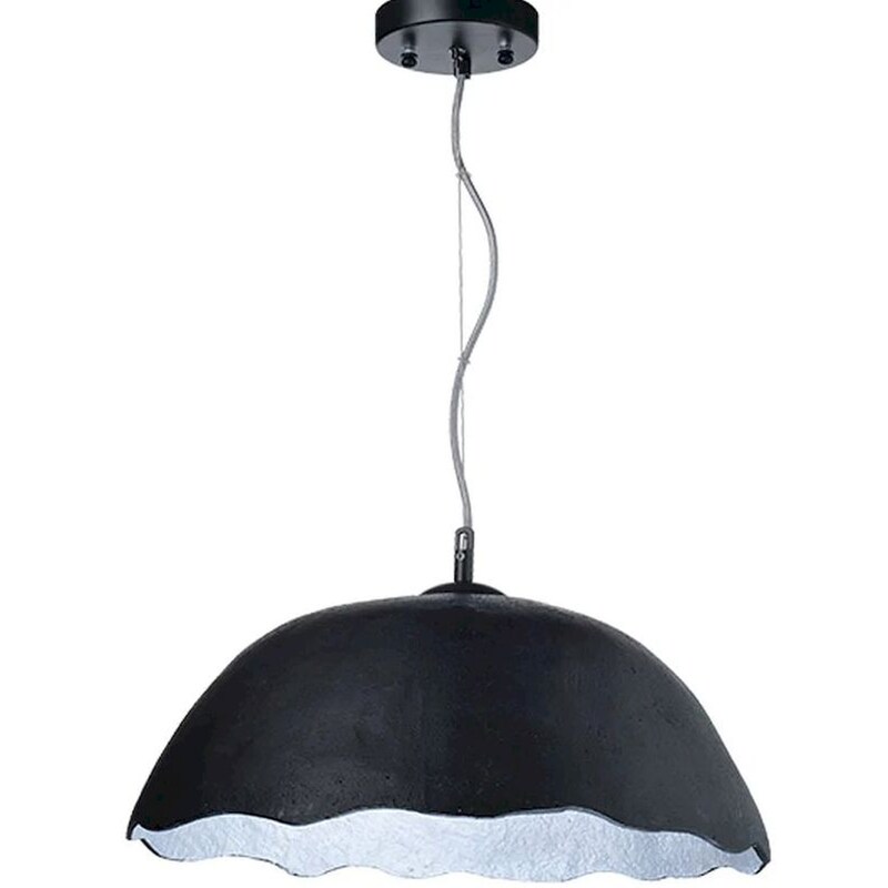 Φωτιστικό Οροφής Μονόφωτο Aca V3729451pbs Κεραμικό - Μαύρο/Ασημί ACA DECOR