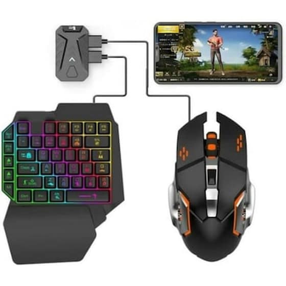 4 In 1 Mobile Game Combo Pack Ενσύρματο για Android & iOS Μαύρο image 0