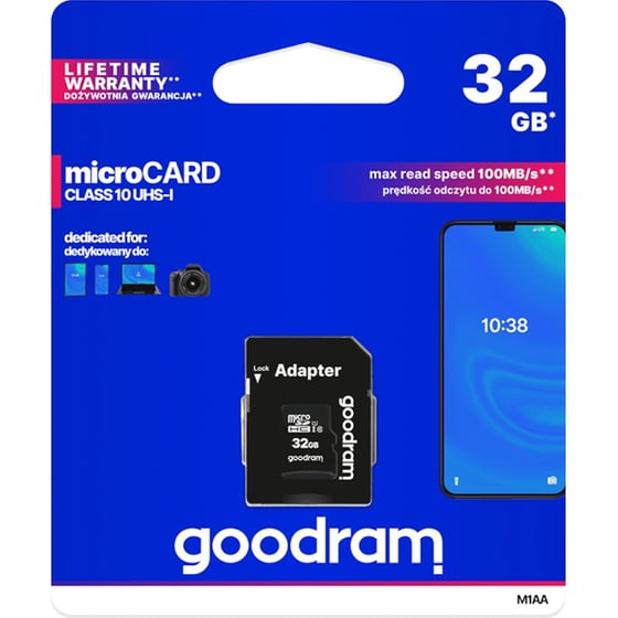 GoodRAM M1AA microSDHC 32GB U1 με αντάπτορα image 1