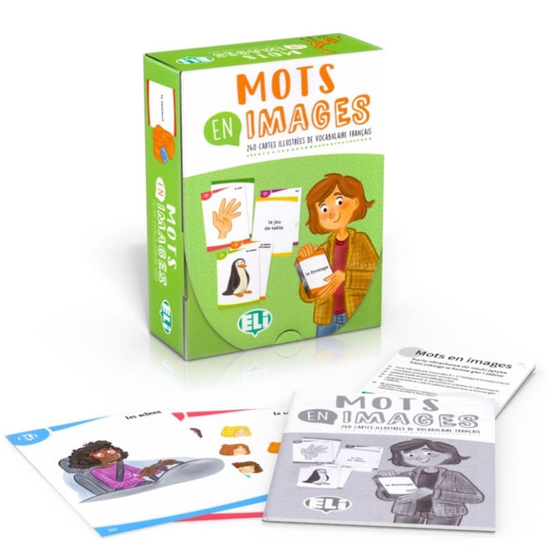 Words in Pictures: Mots en Images. Cartes illustrees en francais + version n
