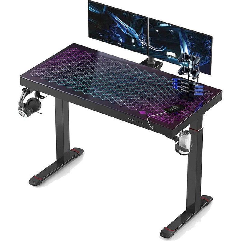 EUREKA ERGONOMIC Γραφείο Gaming/ Εργασίας Eureka Ergonomic ERK-G47-V1-EU 120x60x75-122cm