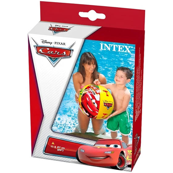 Παιδική Φουσκωτή Μπάλα Παραλίας Intex Cars - Κόκκινη image 2