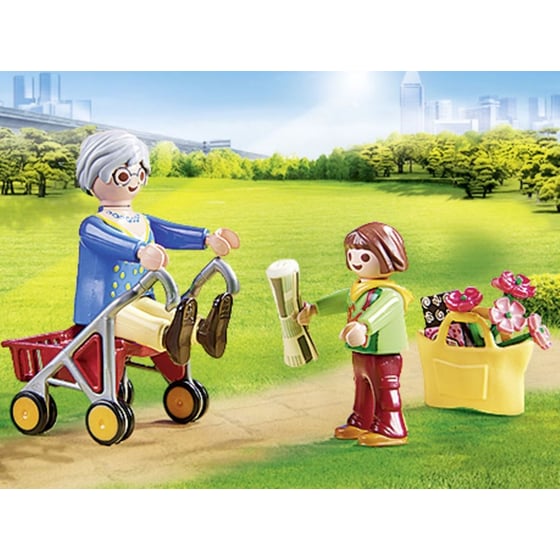 PLAYMOBIL® City Life Γιαγιά με Εγγονή (70194) image 4