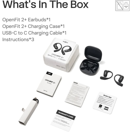 Ακουστικά Bluetooth Shokz Open Fit 2+ - Black image 4