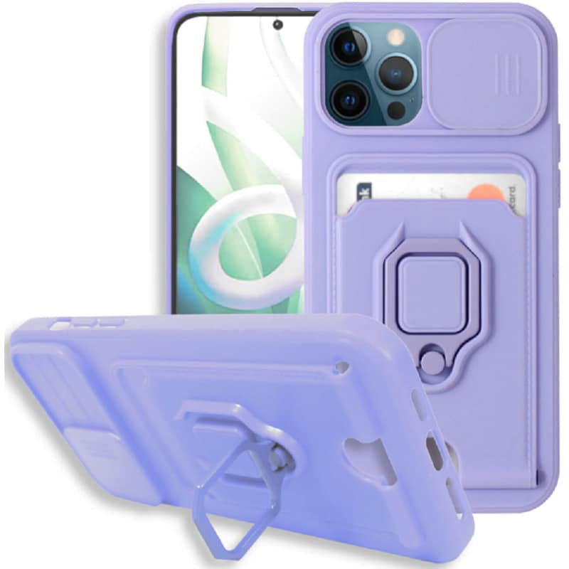 BODYCELL Θήκη Apple iPhone 12/12 Pro - Bodycell Multifunction - Μωβ