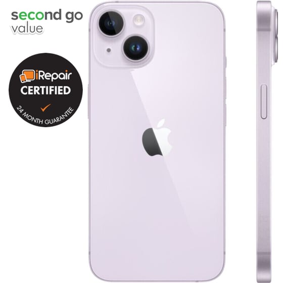 Μεταχειρισμένο Apple iPhone 14 128GB Purple second go value Certified by iRepair image 3
