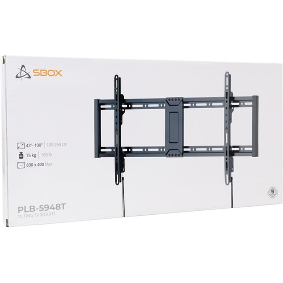 Βάση Τηλεόρασης Επιτοίχια Sbox PLB-5948T-2 με Κλίση 43" - 100" έως 75 kg image 5
