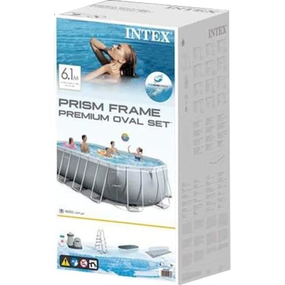Πισίνα Οβάλ Intex Prism Frame 26798 18.202Lt - Γκρι image 3
