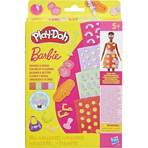 Hasbro Play-Doh Barbie Designer Patterns 3 Σχέδια 4 Τμχ - Τυχαία Επιλογή Σχεδίου (G13555) image 0