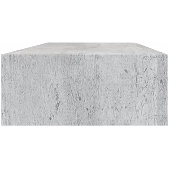 Ράφια Τοίχου VidaXL με Συρτάρι από MDF 60x23.5x10 cm 2 Τμχ - Γκρι image 4
