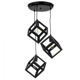 Φωτιστικό Οροφής Τρίφωτο Χατζηκοντίδης C30 Cubio 2 Μεταλλικό - Μαύρο