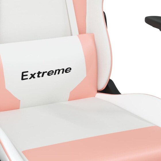 Καρέκλα Gaming VIDAXL 3143708 με Υποπόδιο από Τεχνητό Δέρμα - Λευκό image 11