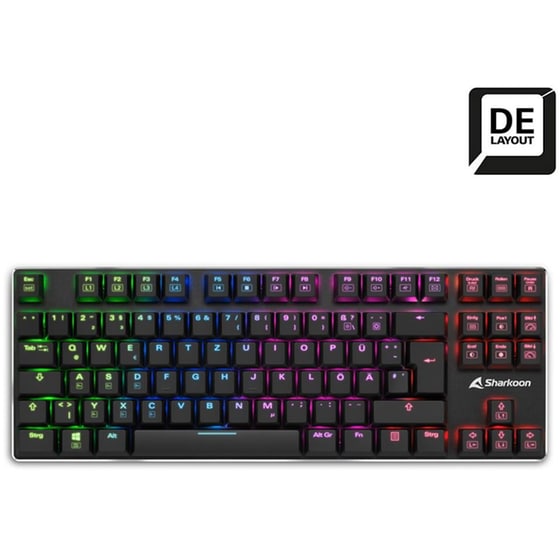 Sharkoon PureWriter TKL RGB Gaming Μηχανικό Ενσύρματο Πληκτρολόγιο Λευκό (US) image 2