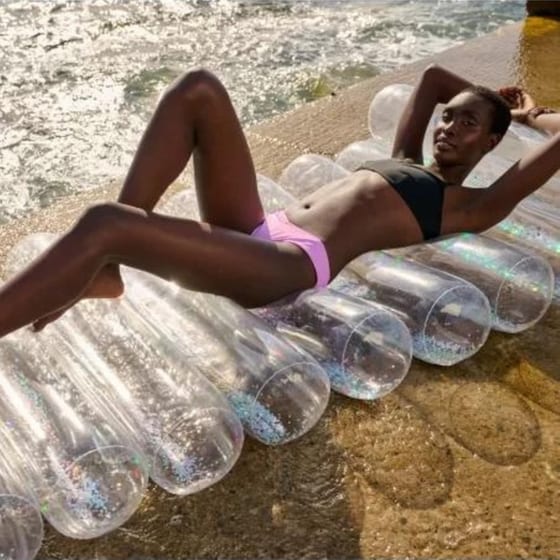 Στρώμα Θαλάσσης SunnyLife Tube Lilo με Glitter 95 cm - Διαφανές image 9