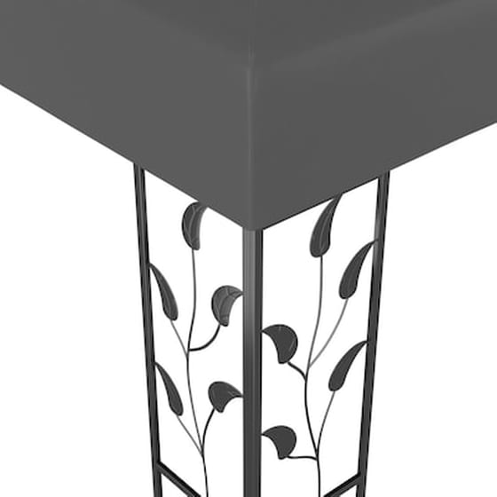 Κιόσκι Vidaxl Ατσάλι με Φώτα 3x3m - Ανθρακί image 4