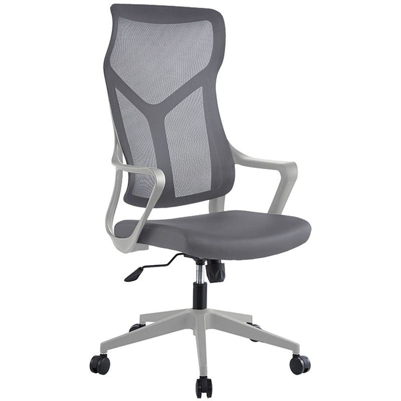 PAKOWORLD Καρέκλα Γραφείου Διευθυντή Flexibility Mend Pakoworld Ύφασμα Mesh Γκρι – 254-000005