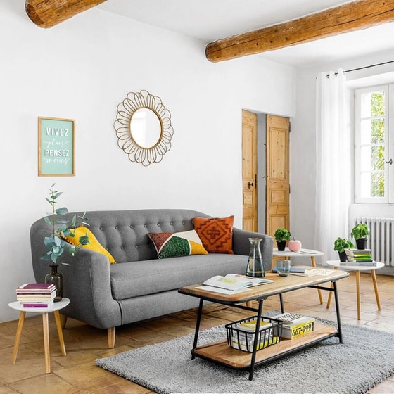 Σετ Τραπεζάκια Σαλονιού Spitishop A-s Mileo 157052a από MDF 3 Τμχ - Λευκά image 2