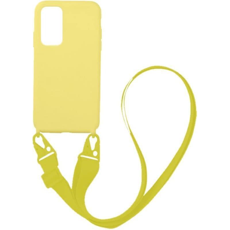 Θήκη Xiaomi Redmi Note 10 Pro - My Colors Carryhang Liquid Silicone Strap - Κίτρινο