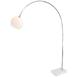 Φωτιστικό Δαπέδου Aca Matilda από Μέταλλο/Γυαλί 30x135.6x201 cm - Ασημί/Λευκό