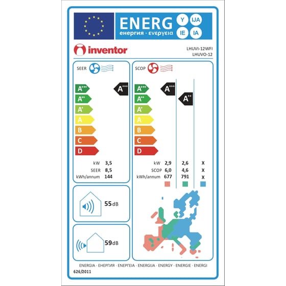 INVENTOR Leon LHUVI-12WFI/ LHUVO-12 Κλιματιστικό Inverter 12.000 BTU A+++/A+++ με Ιονιστή και Wi-Fi image 7