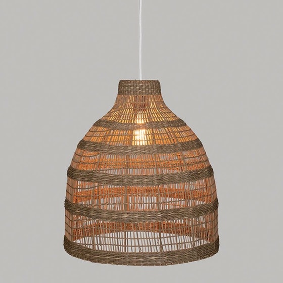 Φωτιστικό Οροφής Μονόφωτο Spitishop A-s Seav Ψάθινο - Μπεζ image 2