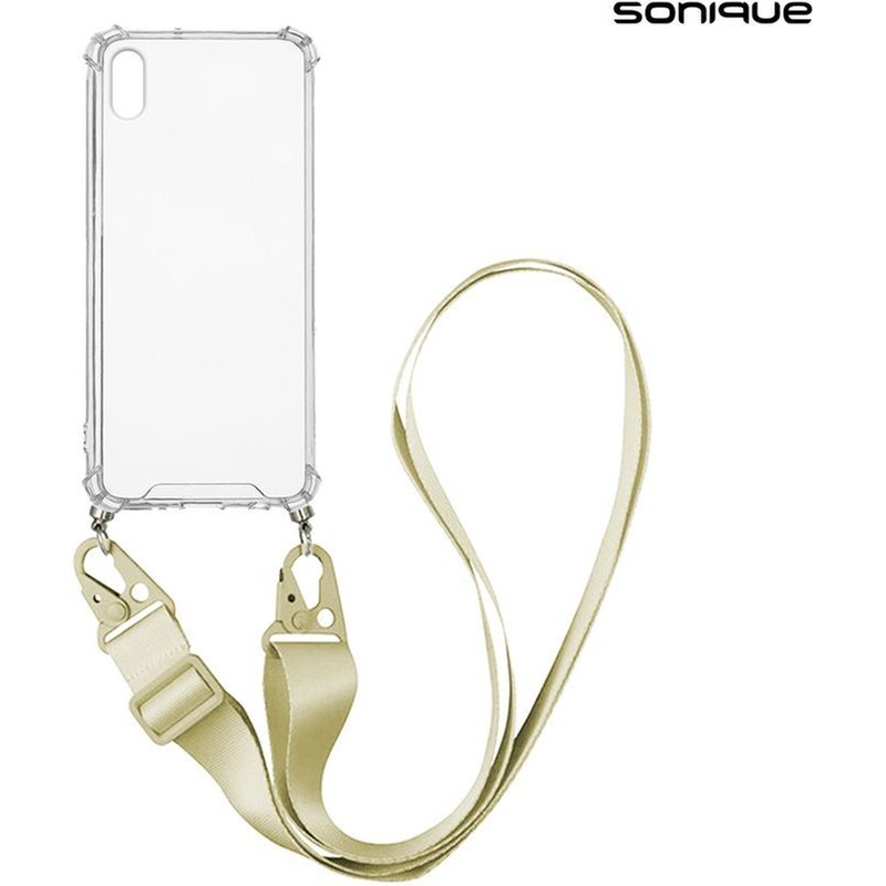 Θήκη Apple iPhone XS Max - Sonique με Strap Armor Clear - Μπεζ