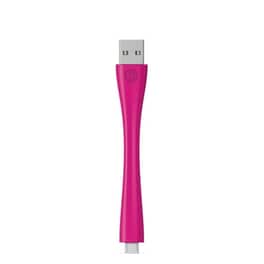 Καλώδιο δεδομένων Mophie Memory-flex Micro Usb 0.1m - Ροζ