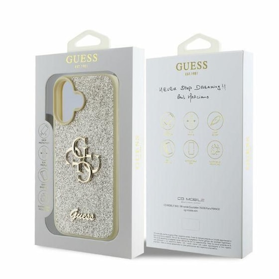 Θήκη Apple iphone 16 - Guess Glitter Big 4g - Χρυσό image 3