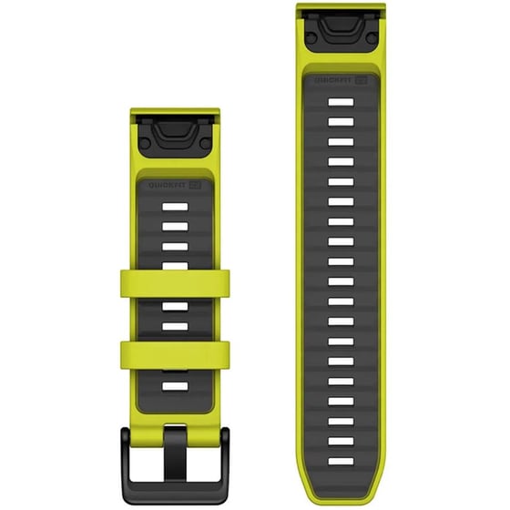 Λουράκι Garmin QuickFit 22 Silicone Band για Garmin QuickFit 22mm - Amp Yellow with Graphite image 1