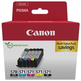 Canon Pgi-570/Cli-571 Πολλαπλό Πακέτο 5 Μελανιών Εκτυπωτή 0372C006