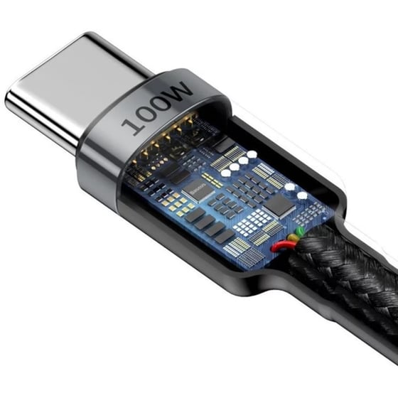 Καλώδιο δεδομένων Baseus Catklf-alg1 Usb to Usb-C 5A 100W 2m - Black image 4