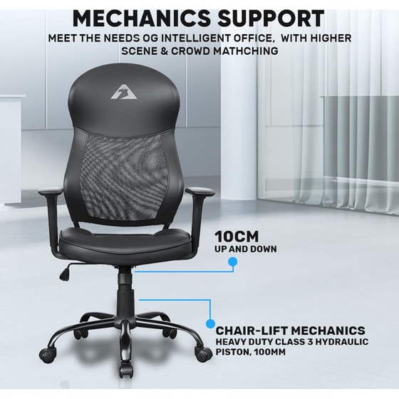 Gaming Καρέκλα Armaggeddon Flexion Air από Δερματίνη - Μαύρη image 6