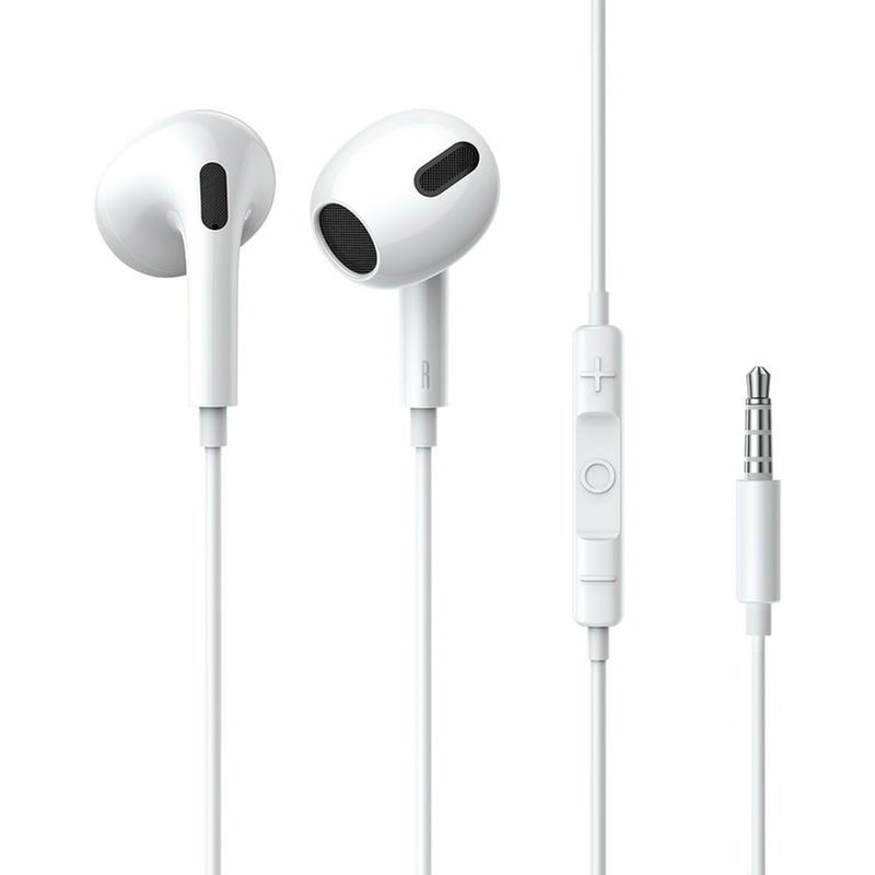 BASEUS Baseus H17 Earbuds Handsfree With 3.5mm Connector White (ngcr020002) (basngcr020002)