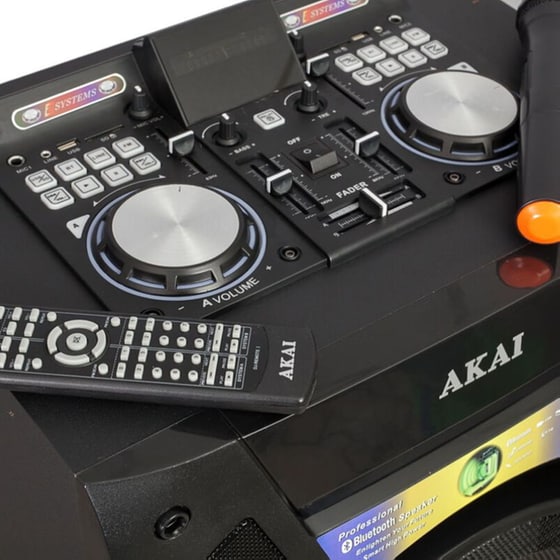 Party Speaker Akai DJ-S5H 400W Karaoke Με Μίκτη και Ασύρματo Μικρόφωνo - Μαύρο image 9