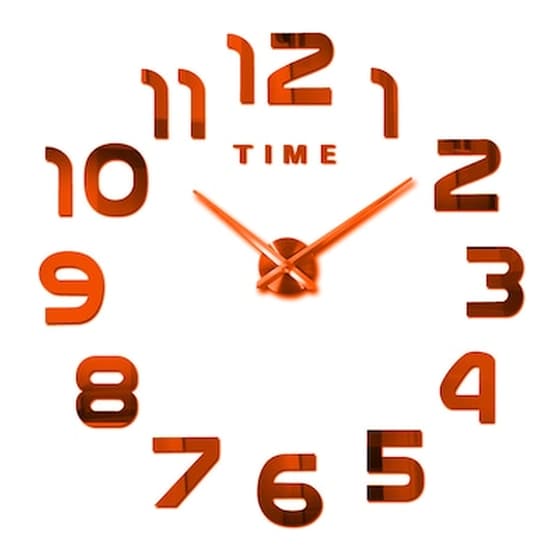 Αυτοκόλλητο Αναλογικό Ρολόι Τοίχου Lc6022 60-110 cm - Κόκκινο image 0