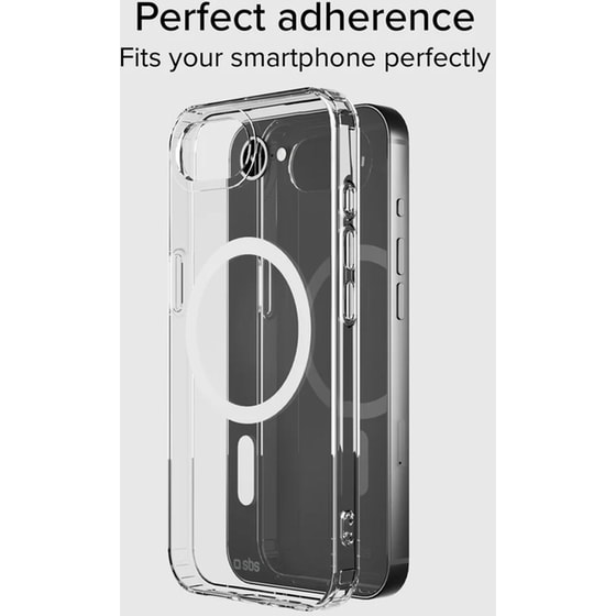 Θήκη Apple iPhone 17e / 16e - SBS Rigid Silicone MagSafe Cover - Transparent image 2