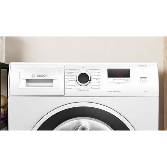 BOSCH WGE03400GR 8 kg 1.400 Στροφές Λευκό Πλυντήριο Ρούχων image 4