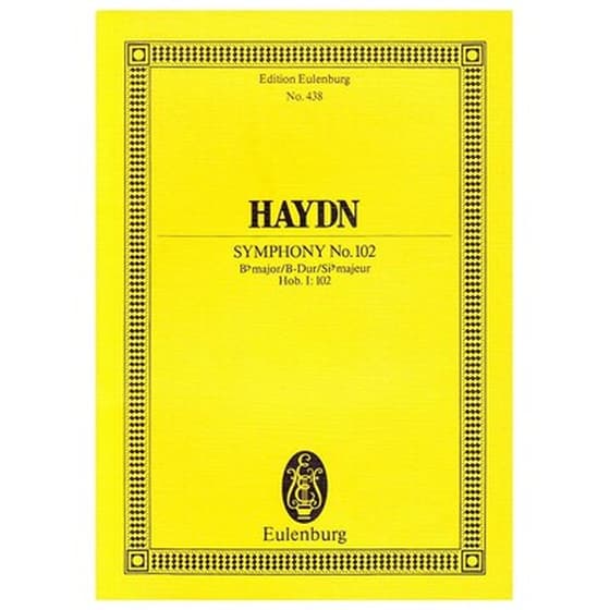 Βιβλίο Για Σύνολα Editions Eulenburg Haydn - Symphony Nr,102 In Bb Major [pocket Score] image 1