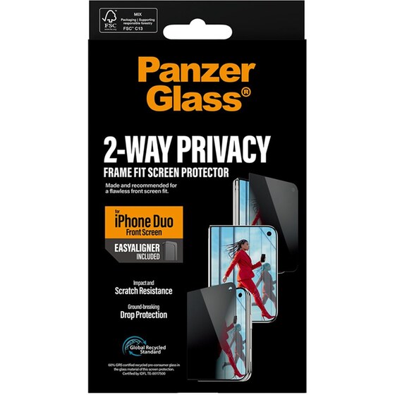 Προστατευτικό οθόνης Apple iPhone Duo - PanzerGlass UWF Privacy w. EasyAligner image 4