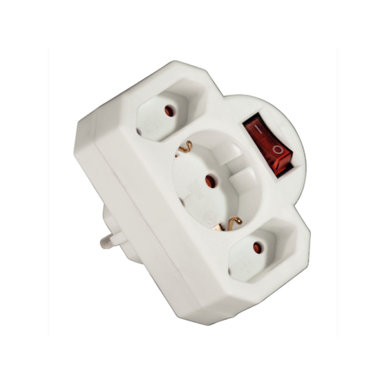 Ταφ Hama 47756 3 Θέσεων & Διακόπτη - Λευκό image 0