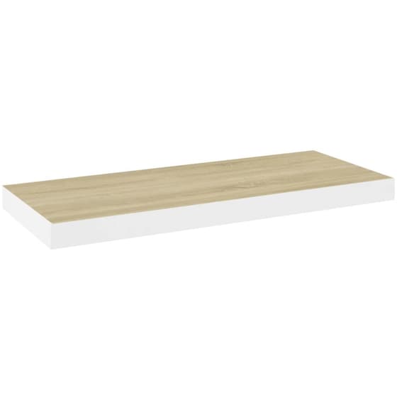 Ράφια Τοίχου VidaXL από MDF 60x23.5x3.8 cm 2 Τμχ - Λευκό/Μπεζ image 1