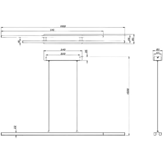 Trio Lighting Κρεμαστό Φωτιστικό Ασημί LED image 1