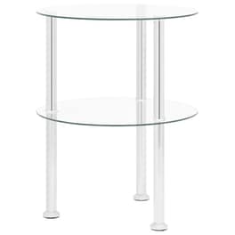 Τραπεζάκι Σαλονιού VidaXL από Ψημένο Γυαλί 38x45cm - Διαφανές