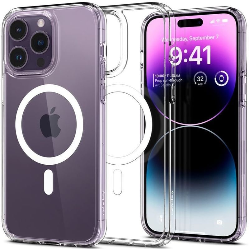 Θήκη Apple Iphone 14 Pro - Spigen Ultra Hybrid Magfit Με Magsafe - White (acs04969)