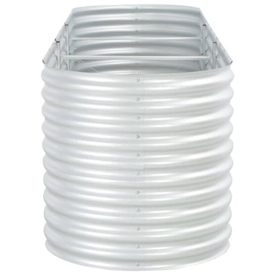 Vidaxl Ζαρντινιέρα Υπερυψωμένη Ασημί 320x80x81 Εκ. Γαλβανισμ. Χάλυβας image 5