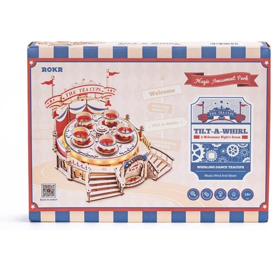 Rokr Tilt-a-whirl Diy Music Box 3d Ξύλινο Παζλ Ea04 image 0