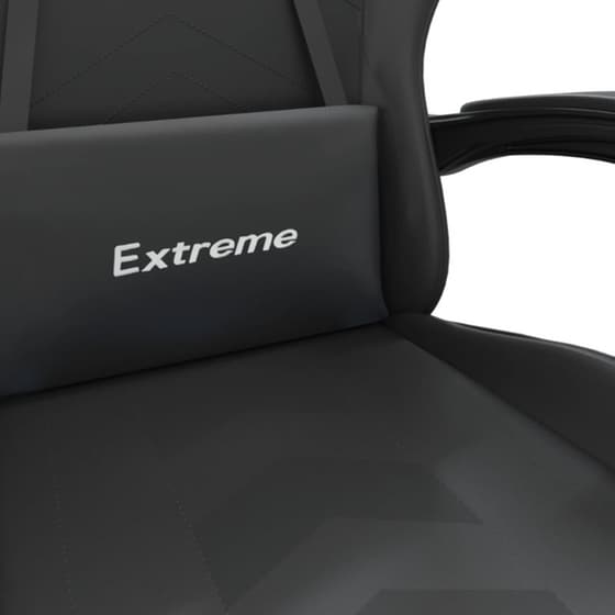 Καρέκλα Gaming VIDAXL 349611 με Υποπόδιο από Τεχνητό Δέρμα - Μαύρη image 5